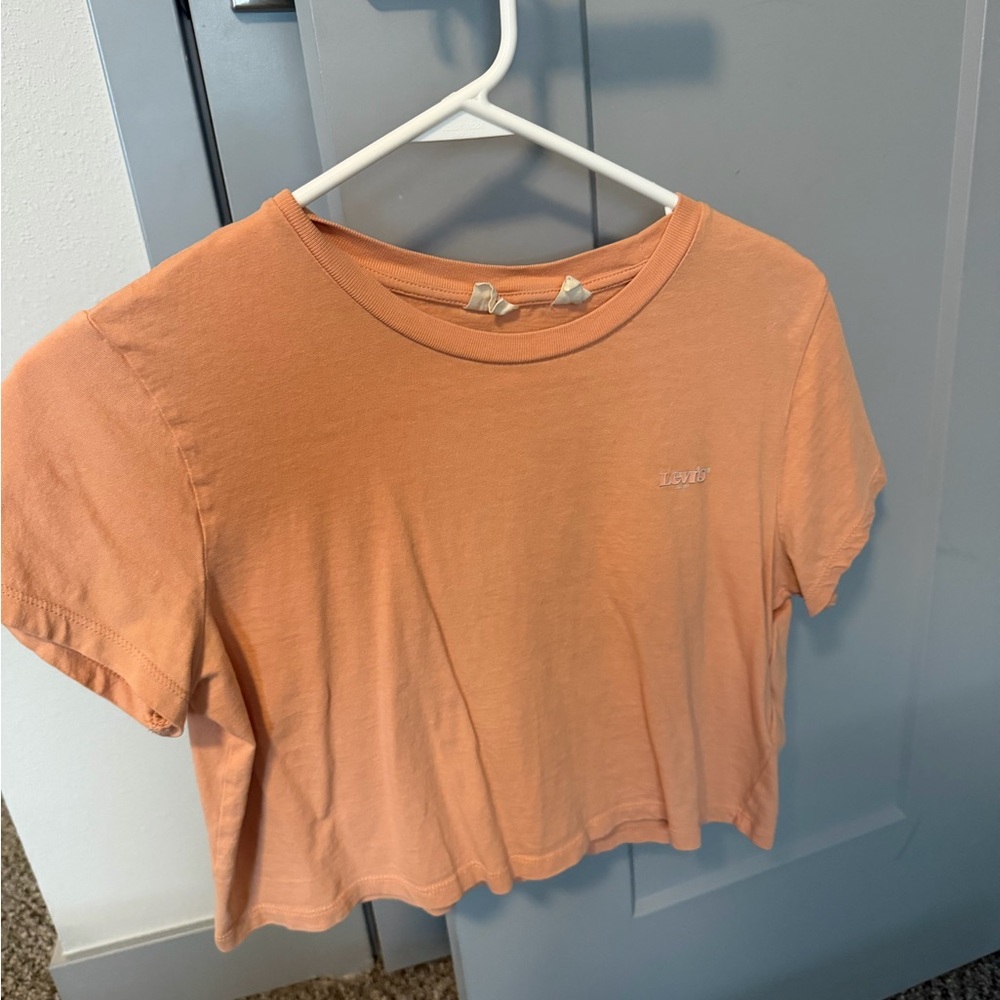 Levi's Women's Cropped Tee - Coral Peach